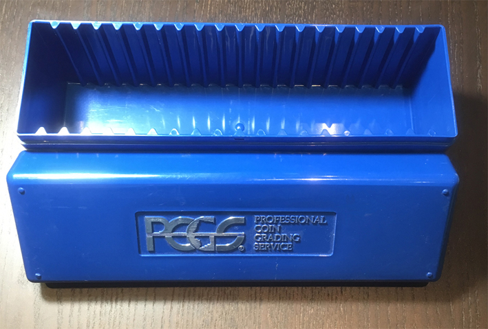 Фирменная коробка для 20 стандартных слабов PCGS, официальный сертифицированный производитель. (б/у) (архив)
