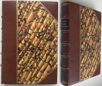 Лазаревский И.В. "Среди коллекционеров". Оригинальная книга 1917 г., издательская орнаментальная обложка. В дорогом классическом переплете ручной работы с использованием натуральной кожи и бумаги под мрамор, фигурным корешком и золотым тиснением. 