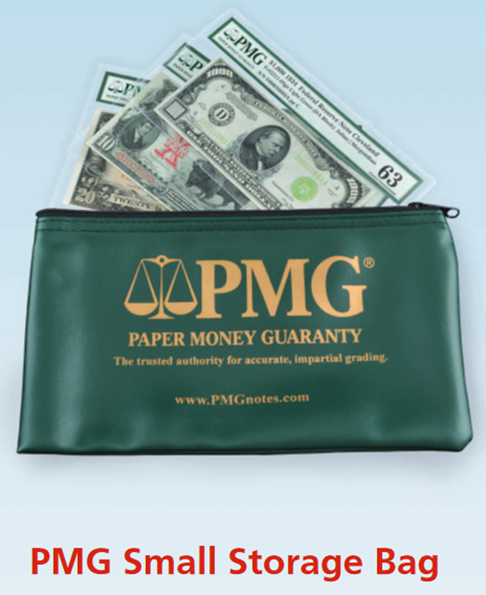Кошелек (сумка) для хранения бон в слабах PMG, малый размер (PMG Small Storage Bag), размеры 179х152 мм, официальная продукция компании PAPER MONEY GUARANTY (PMG)
