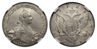 Рубль 1769 г. СПБ ТI СА в слабе ННР AU 58 (архив)