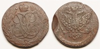 5 копеек 1761/0 г., интересный брак чекана. (архив)