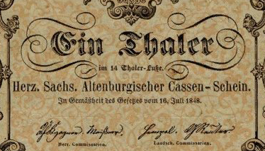 Бумажные талеры. Старый Талер