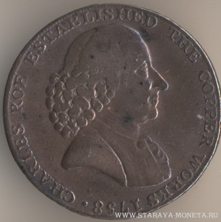 Пол пенни 1790 г. Великобритания