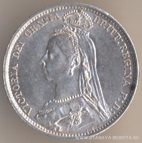 6 пенсов 1887 г. Великобритания
