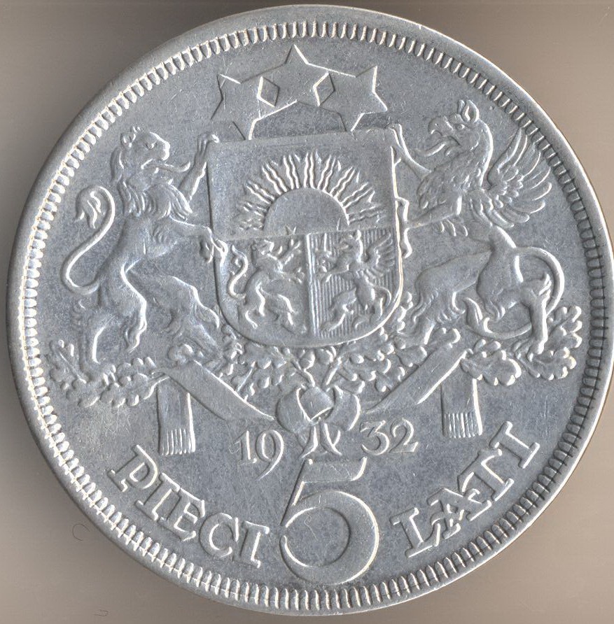 5 лат 1932 г. Латвия