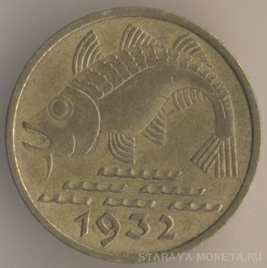 10 пфеннигов 1932 г. Данциг
