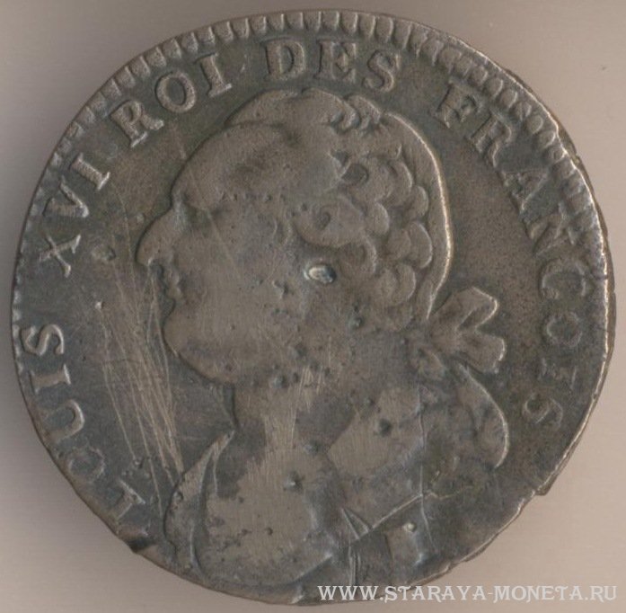 12 денье 1793 г. Франция