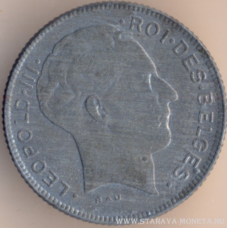 5 франков 1941 г. Бельгия