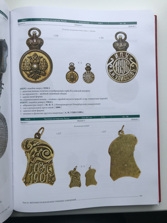 Руденко И. "Корпус жетонов 1700-1917". Каталог, тома VII-VIII в комплекте. Том VII: Тема 9. Железнодорожные жетоны (продолжение). Том VIII: Тема 9. Железнодорожные жетоны (окончание). Тема 10. Жетоны гражданских учебных заведений. С подробным содержанием на русском и английском языках для удобного и быстрого определения. Руденко И. "Корпус жетонов 1700-1917". Каталог, тома VII-VIII в комплекте. Том VII: Тема 9. Железнодорожные жетоны (продолжение). Том VIII: Тема 9. Железнодорожные жетоны (окончание). Тема 10. Жетоны гражданских учебных заведений. С подробным содержанием на русском и английском языках для удобного и быстрого определения.