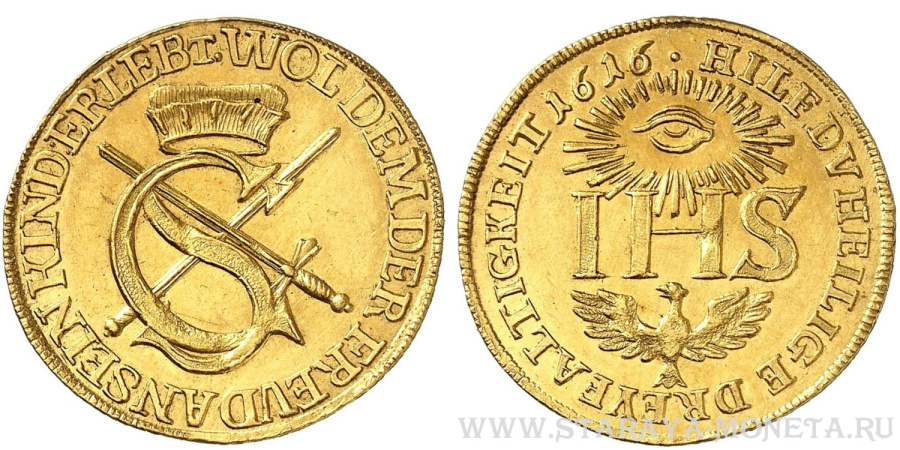 Софийский дукат 1616 г., золото