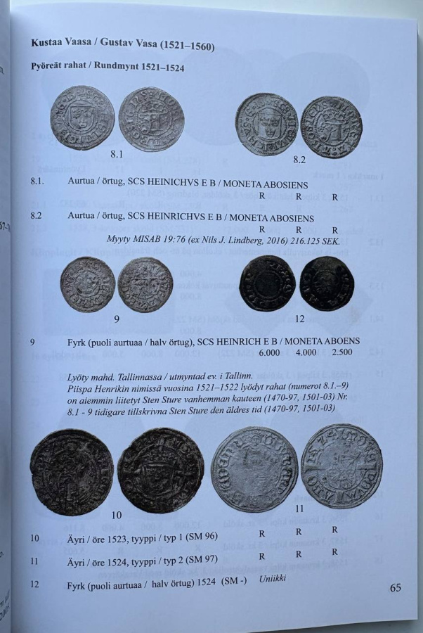 Монеты и боны Финляндии. Каталог с указанием редкости и цен в зависимости от сохранности. Финский музей нумизматики. Издание 2019 г. (на финском языке). Малый формат 14,8 х 21 см, мягкая издательская обложка, Хельсинки, 2019 г. Подробный каталог по монетам и бонам Финляндии с учетом известных разновидностей с древних времен до современности с указанием редкости и цен в зависимости от сохранности.