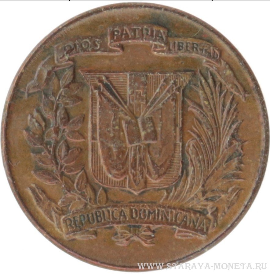 1 центаво 1955 г. Доминиканская республика