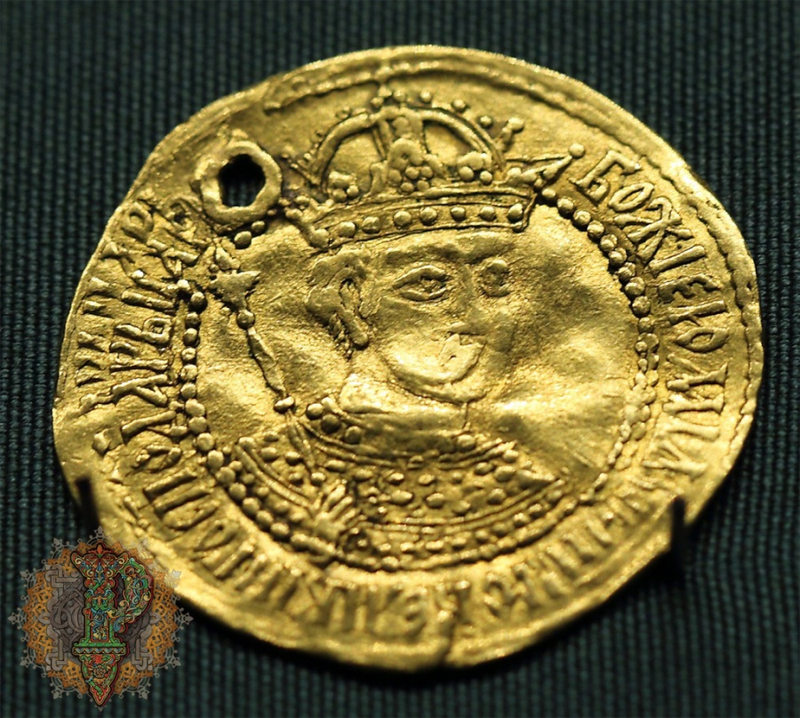 Россия. Борис Федорович Годунов (1598-1605). Москва. Золотой угорский с портретом царя Бориса Годунова. Золото; чеканка. Вес 3,40 г. Инв. № ОН-Р-Аз-30.