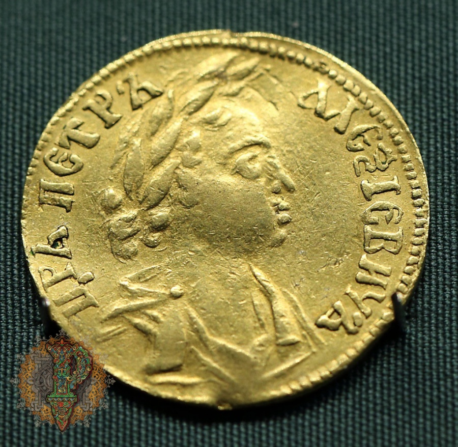 Россия. Петр I (1696-1725). Двойной червонец. 1701 г. Золото; чеканка. Вес 6,95 г. Инв. №ОН-РАз-176.