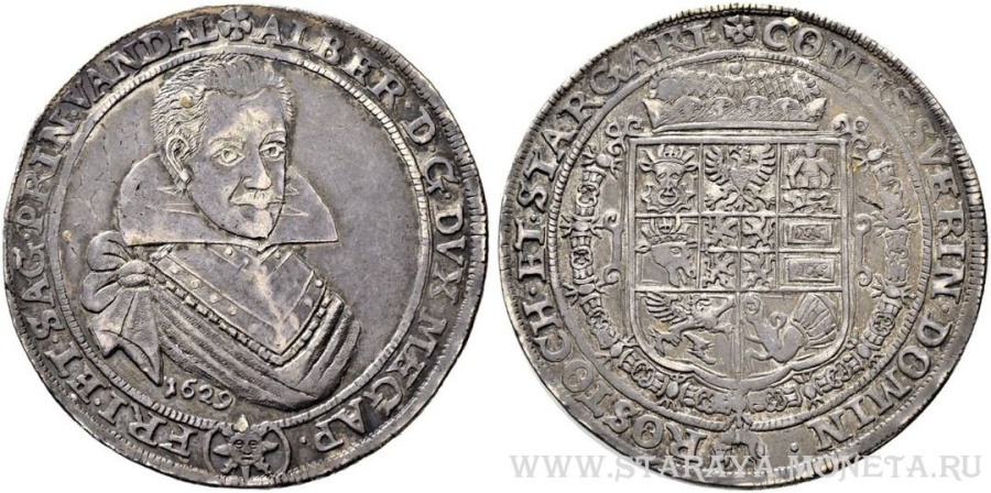 Альбрехт Валленштейн, талер 1629 г.