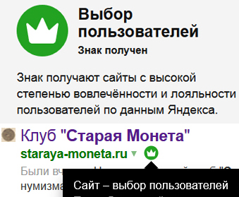 Сайт "Старая Монета" - знак высокой степени вовлеченности и лояльности пользователей по данным Яндекса