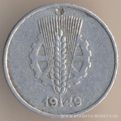 1 пфенниг 1949 г. ГДР