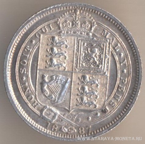 6 пенсов 1887 г. Великобритания